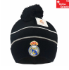 Real Madrid Mütze mit Bommel Kappe Fan Logo Beanie Wintermütze